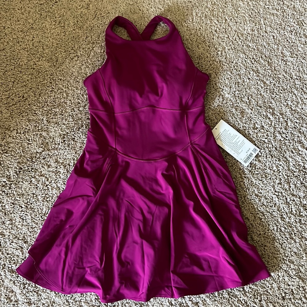 NWT Lululemon Court Crush dress with built in shorts and bra